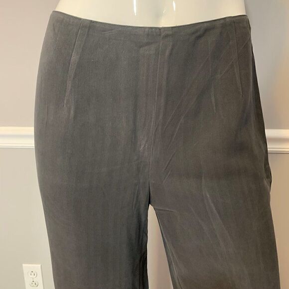 ‎Claridge + King Silk Twill charcoal gray pants - S - Picture 4 of 7